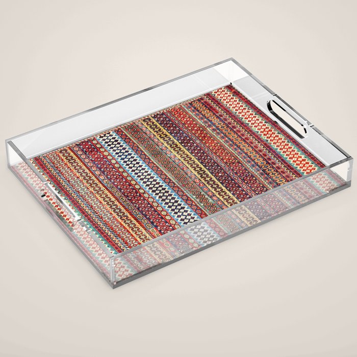 Qashqaâi Amaleh Fars Southwest Persian Rug Acrylic Tray Gallery Image 1