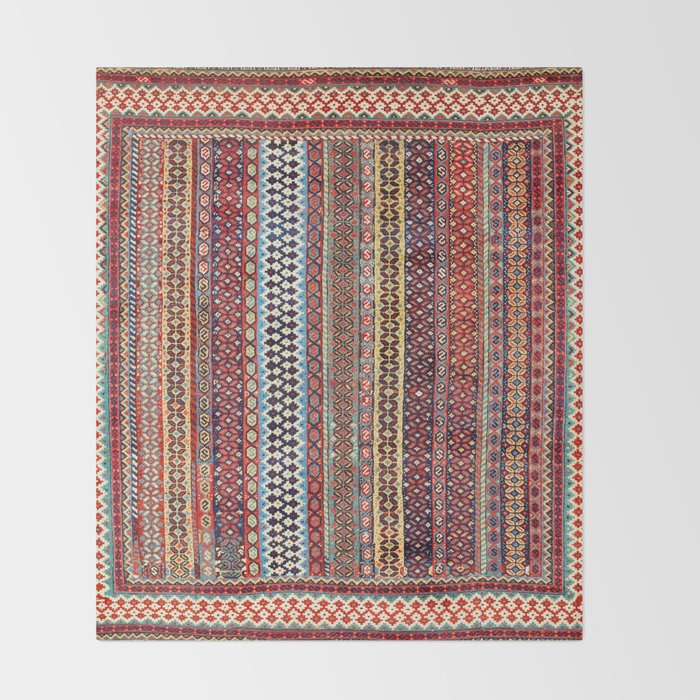 Qashqaâi Amaleh Fars Southwest Persian Rug Throw Blanket Gallery Image 2