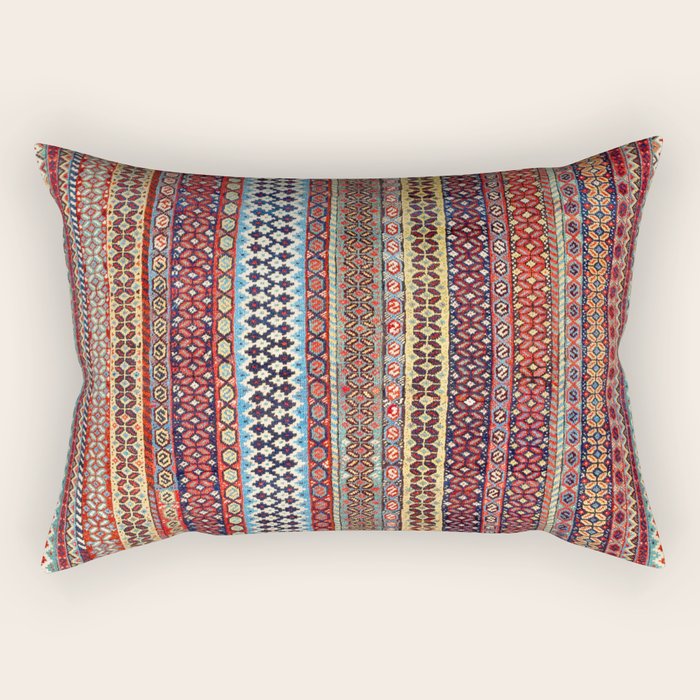 Qashqaâi Amaleh Fars Southwest Persian Rug Rectangular Pillow Gallery Image 2