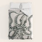 Striped Octopus Ink Drawing Comforter Gallery Image 6