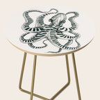 Striped Octopus Ink Drawing Side Table Gallery Image 2