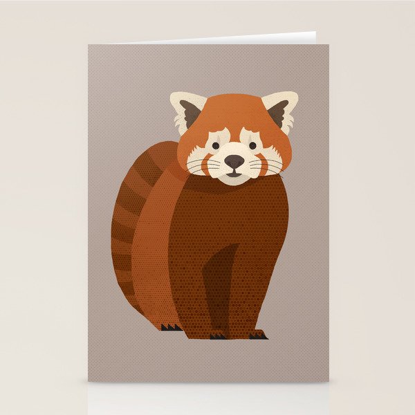 Whimsy Red Panda Stationery Card Gallery Image 1