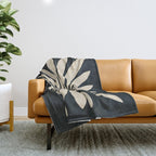 Star Leaf: Noir Throw Blanket Gallery Image 1