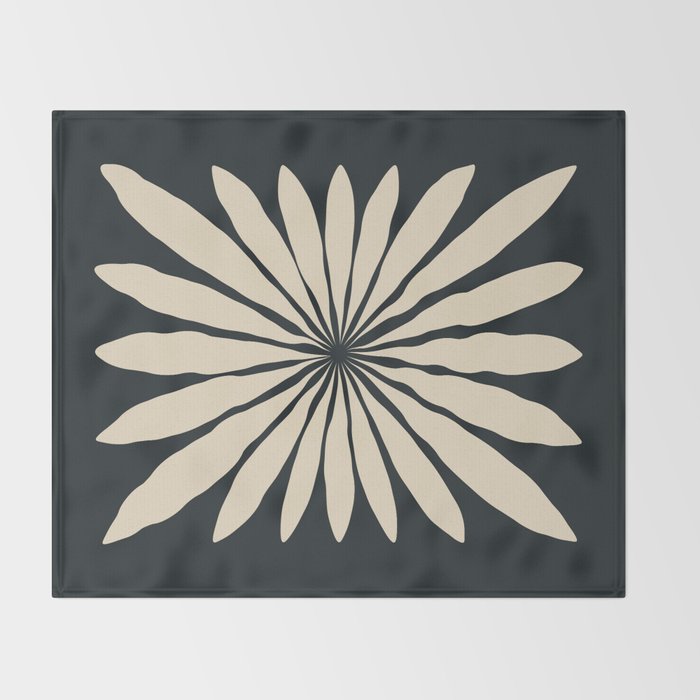 Star Leaf: Noir Throw Blanket Gallery Image 2