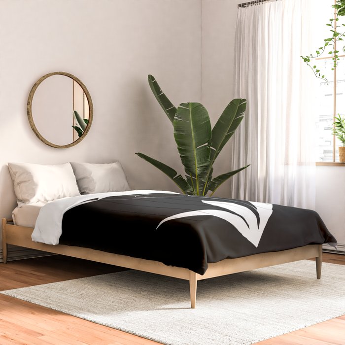 Fading Spring In Black  Comforter Gallery Image 2
