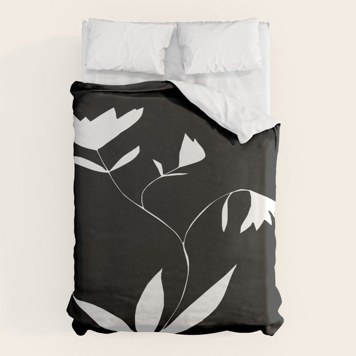 Fading Spring In Black  Duvet Cover Gallery Image 6