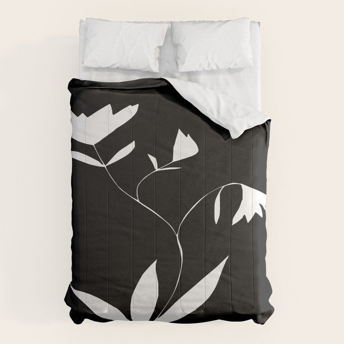 Fading Spring In Black  Comforter Gallery Image 6