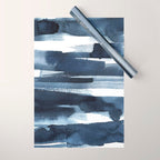 Blue Brush Wrapping Paper Gallery Image 1