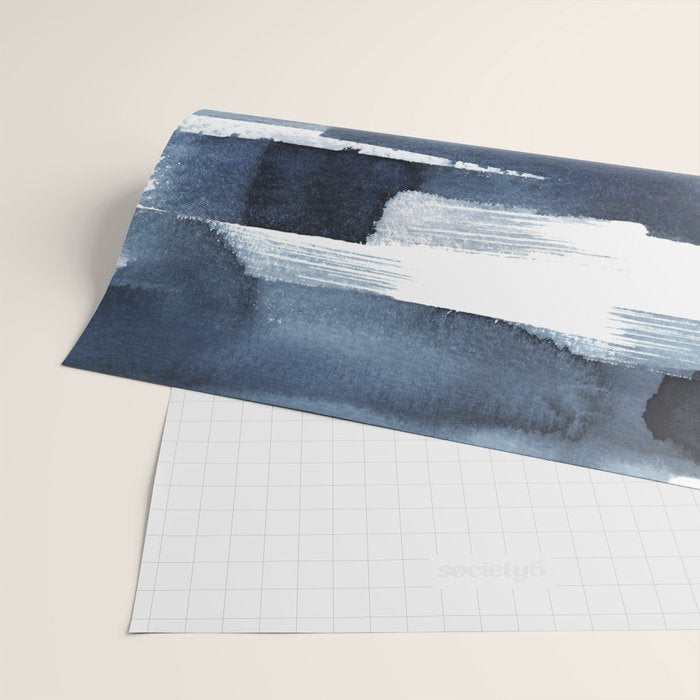 Blue Brush Wrapping Paper Gallery Image 2