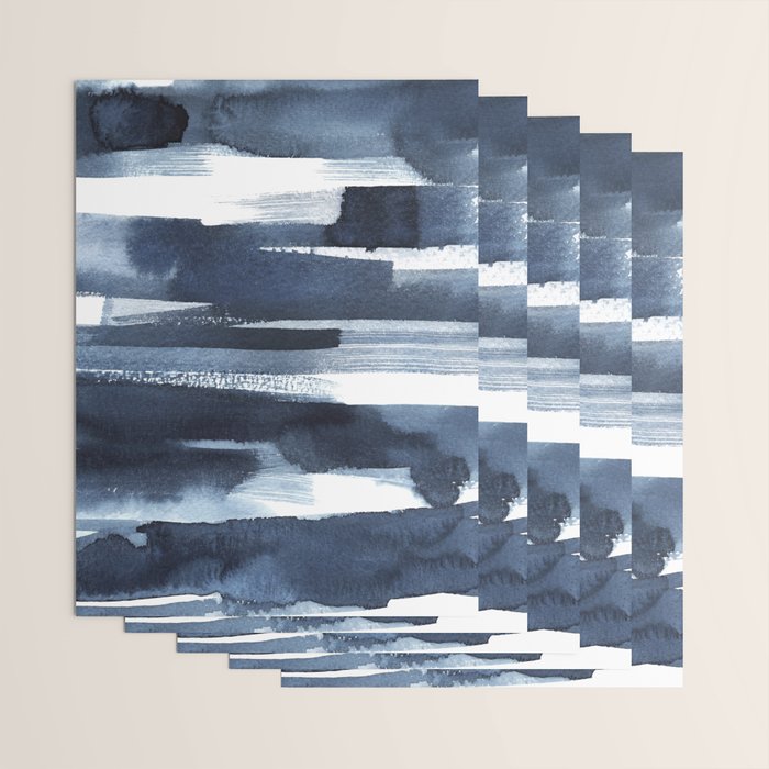 Blue Brush Wrapping Paper Gallery Image 3