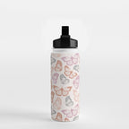 Orange & Pink Butterfly Pattern Water Bottle Gallery Image 2