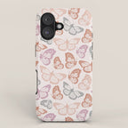 Orange & Pink Butterfly Pattern iPhone Case Gallery Image 1