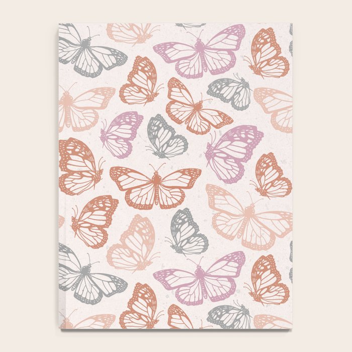 Orange & Pink Butterfly Pattern Notebook Gallery Image 4