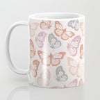 Orange & Pink Butterfly Pattern Coffee Mug Gallery Image 3