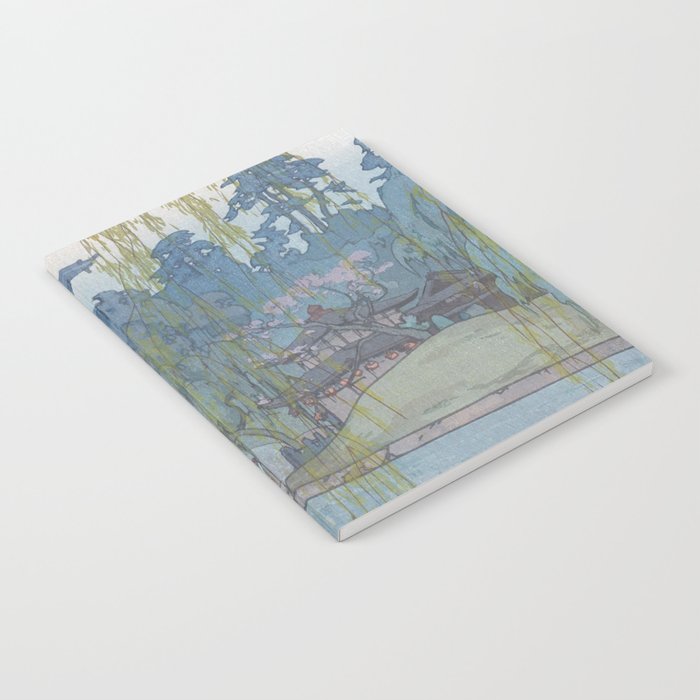 Hiroshi Yoshida, Sarusawa Pond, Nara - Vintage Japanese Woodblock Print Art Notebook Gallery Image 1