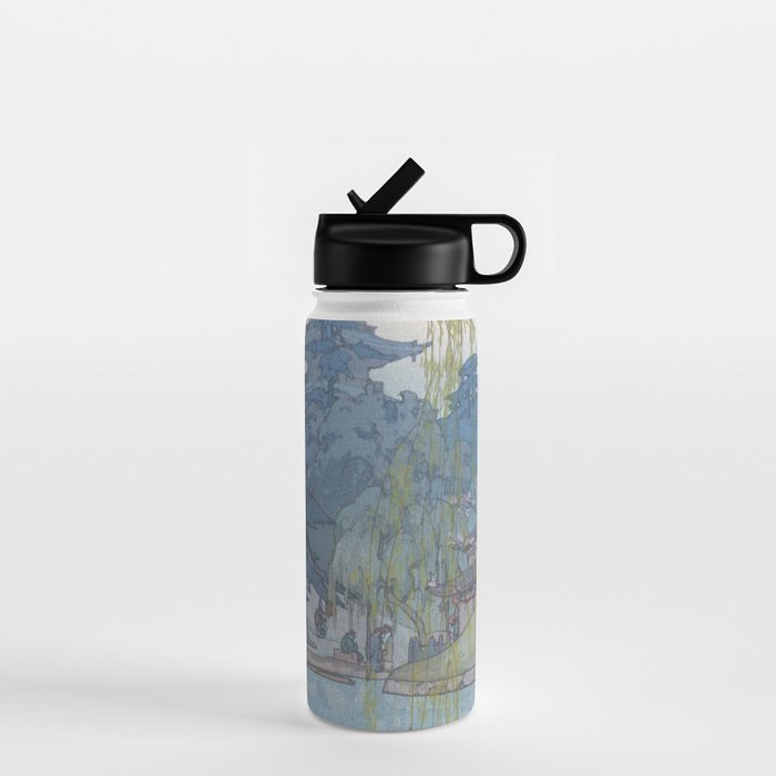 Hiroshi Yoshida, Sarusawa Pond, Nara - Vintage Japanese Woodblock Print Art Water Bottle Gallery Image 1