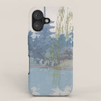 Hiroshi Yoshida, Sarusawa Pond, Nara - Vintage Japanese Woodblock Print Art iPhone Case Gallery Image 1