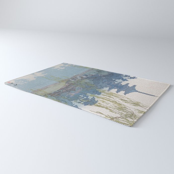 Hiroshi Yoshida, Sarusawa Pond, Nara - Vintage Japanese Woodblock Print Art Rug Gallery Image 3