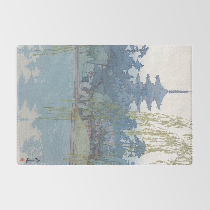 Hiroshi Yoshida, Sarusawa Pond, Nara - Vintage Japanese Woodblock Print Art Rug Gallery Image 2