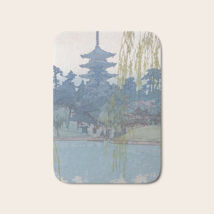 Hiroshi Yoshida, Sarusawa Pond, Nara - Vintage Japanese Woodblock Print Art Bath Mat Gallery Image 1