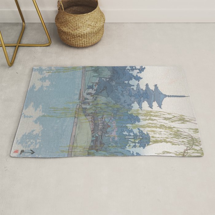 Hiroshi Yoshida, Sarusawa Pond, Nara - Vintage Japanese Woodblock Print Art Rug Gallery Image 1