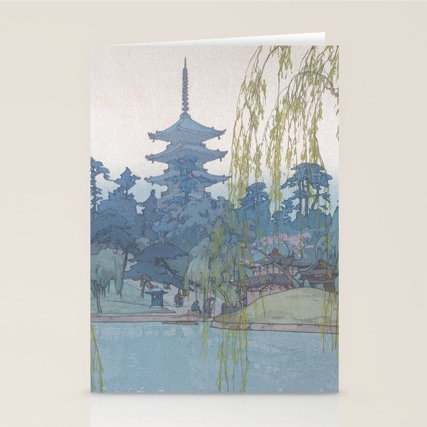 Hiroshi Yoshida, Sarusawa Pond, Nara - Vintage Japanese Woodblock Print Art Stationery Card Gallery Image 2