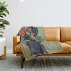 blooming kiss  Throw Blanket Gallery Image 1