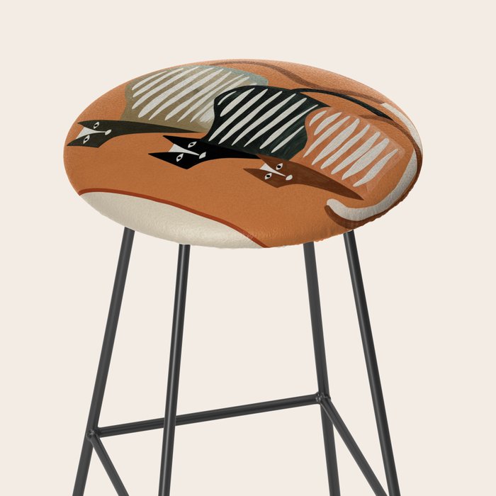 Stacked Abstract Cats Stool Gallery Image 2
