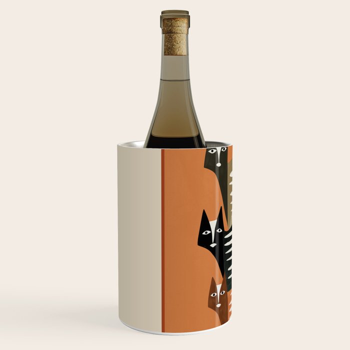 Stacked Abstract Cats Wine Chiller Gallery Image 2