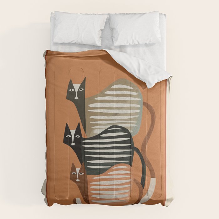 Stacked Abstract Cats Comforter Gallery Image 6