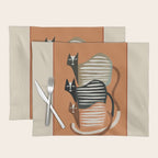 Stacked Abstract Cats Placemat Gallery Image 1