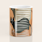Stacked Abstract Cats Coffee Mug Gallery Image 4