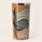 Stacked Abstract Cats Travel Mug Gallery Image 1