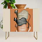 Stacked Abstract Cats Credenza Gallery Image 1