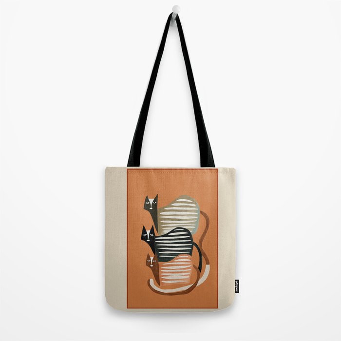 Stacked Abstract Cats Tote Bag Gallery Image 2