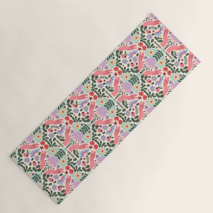 Folk Flora - Liberty Yoga Mat Gallery Image 1