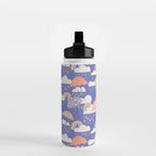 Spring Rain with Umbrellas Water Bottle Gallery Image 2