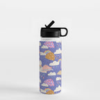 Spring Rain with Umbrellas Water Bottle Gallery Image 1