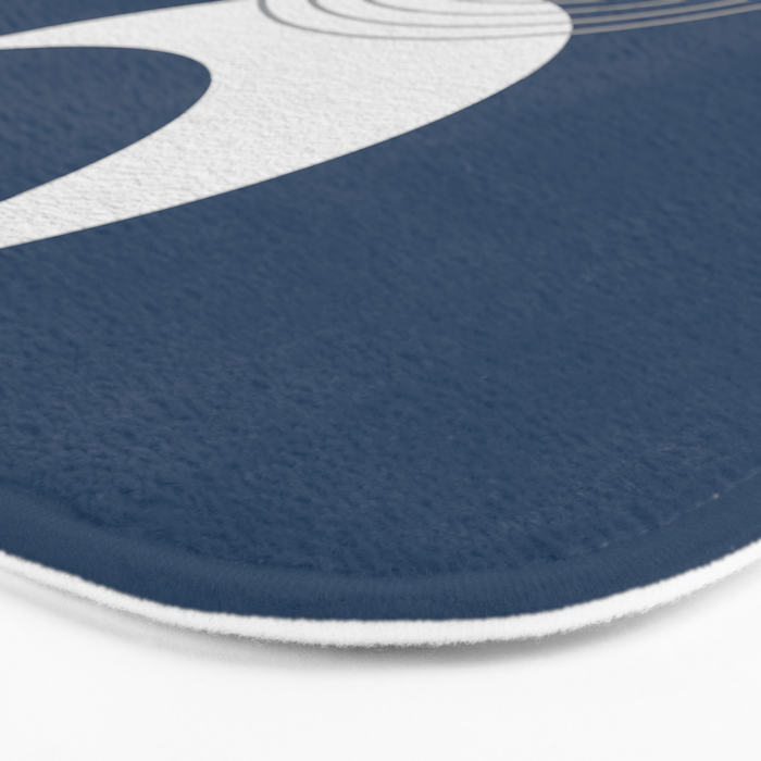 Moon Mountain Blue - Mid Century Modern Bath Mat Gallery Image 3