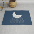 Moon Mountain Blue - Mid Century Modern Rug Gallery Image 1