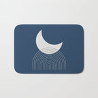 Moon Mountain Blue - Mid Century Modern Bath Mat Gallery Image 1