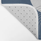 Moon Mountain Blue - Mid Century Modern Bath Mat Gallery Image 2