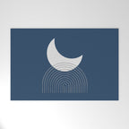 Moon Mountain Blue - Mid Century Modern Welcome Mat Gallery Image 1