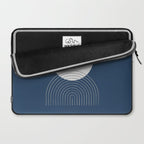 Moon Mountain Blue - Mid Century Modern Laptop Sleeve Gallery Image 2