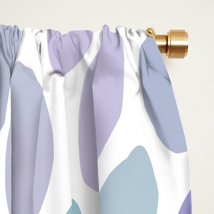 Festive, Flower Bloom, Purple and Teal, Floral Prints Window Curtain Gallery Image 2