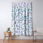 Festive, Flower Bloom, Purple and Teal, Floral Prints Window Curtain Gallery Image 5