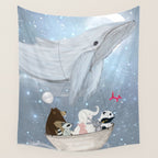 the sky whale Wall Tapestry Gallery Image 4