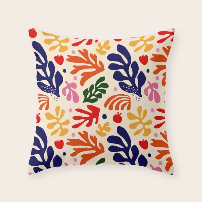 matisse pattern Throw Pillow Gallery Image 1