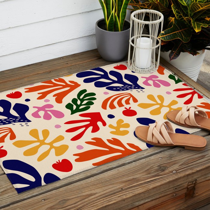 matisse pattern Outdoor Rug Gallery Image 2