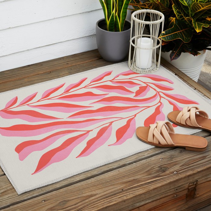 Ferns: Peach Matisse Edition Outdoor Rug Gallery Image 2